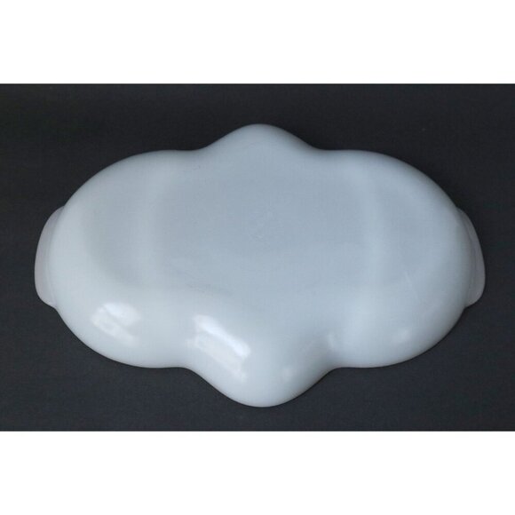 2 Vintage Fire King White Milk Glass and Gold Trim Anchor Hocking 3 Parts - Picture 3 of 6